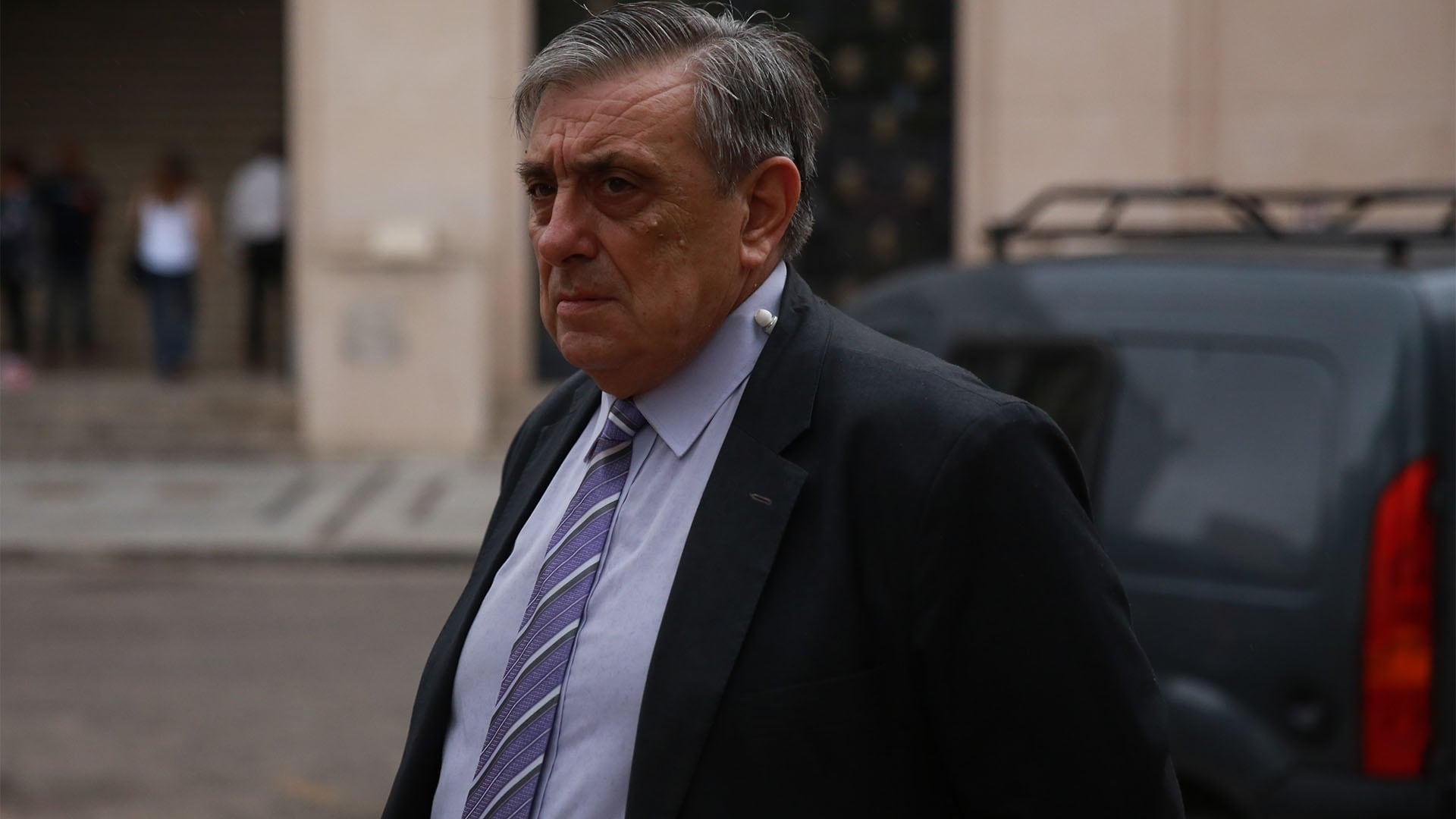 Alberto Lebbos, el papá de Paulina durante el juicio en 2018 (Nicolás Nuñez)