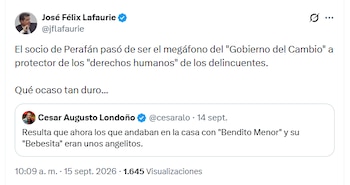José Félix Lafaurie criticó a Daniel Coronell - crédito @jflafaurie/X