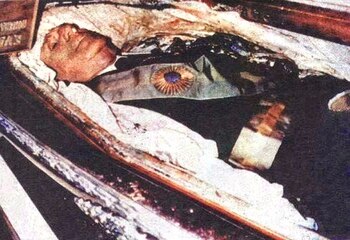 El féretro de Perón estaba