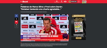 El diario portugués replicó las palabras de Marco Silva, técnico del Benfica, sobre las declaraciones que dio Fred sobre Jhon Jáder Durán-crédito Record Portugal