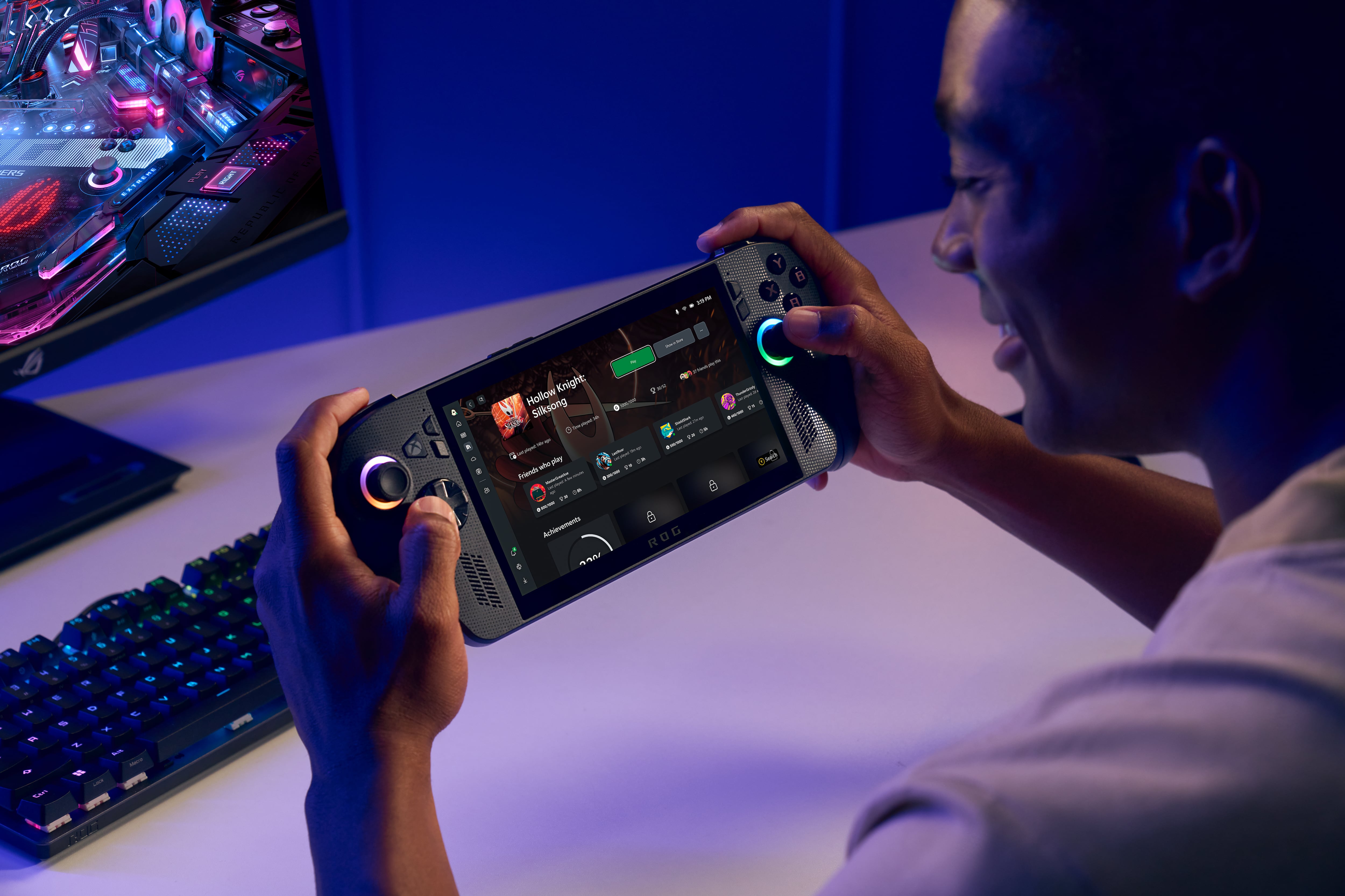 La compatibilidad con servicios como Xbox Game Pass, Steam y Epic Games amplía las posibilidades de entretenimiento. (Foto: ASUS)