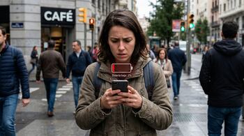 Batería de celular con nivel de carga al 100%
