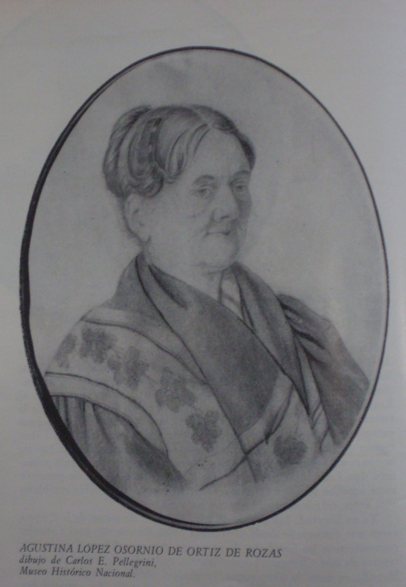 Agustina López Osornio, la mamá de Juan Manuel. De joven debió hacerse cargo de la administración de la estancia familiar. Fuente Wikipedia.