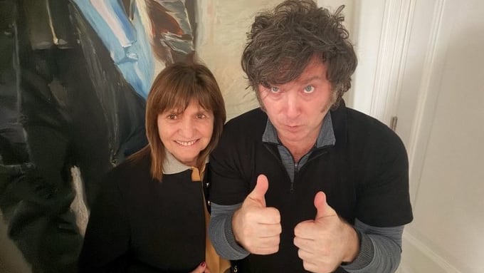 Javier Milei se reunió con Patricia Bullrich en la Quinta de Olivos (@PatoBullrich)