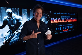 Tom Cruise acudió al estreno de 'La Odisea'