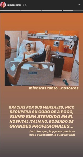 Gimena Accardi posteó un mensaje