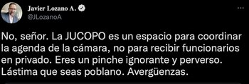 Javier Lozano volvió a estallar