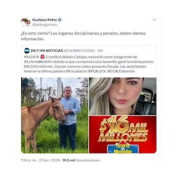 Con esta publicación, el presidente