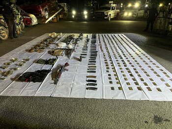 Armas decomisadas en Guerrero