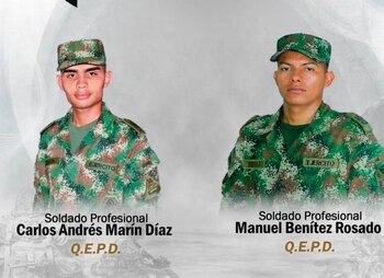 Dos soldados murieron y tres