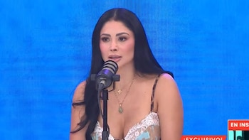 Pamela Franco en el set de ‘Arriba mi Gente’, donde abordó abiertamente la condición de su hija. Captura: Latina TV