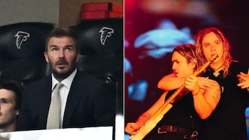 David Beckham y los músicos de Airbag juntos en el palco: la postal más inesperada del Mundial