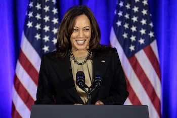 Fotografía de archivo, tomada el pasado 14 de diciembre, en la que se registró a la vicepresidenta de Estados Unidos, Kamala Harris, en Washington DC (EE.UU.). EFE/Oliver Contreras/Pool