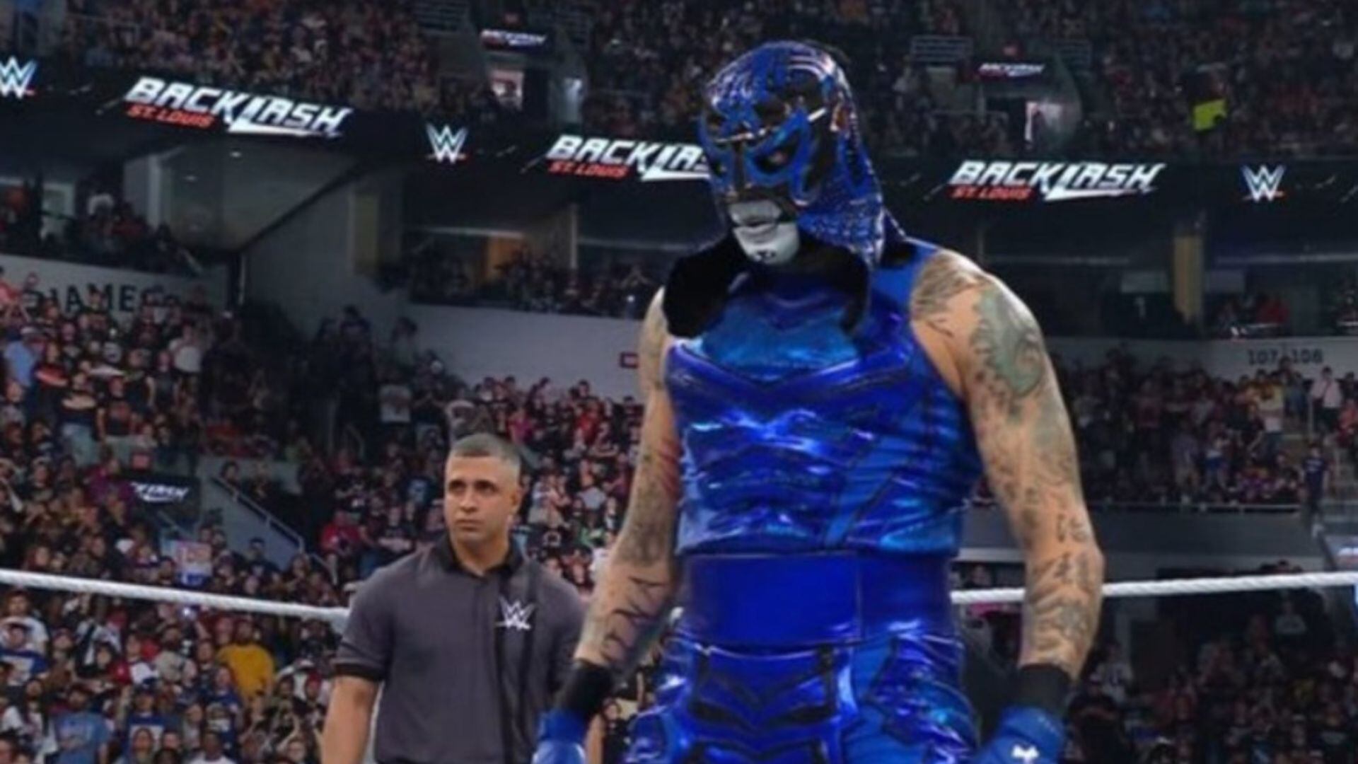 El enmascarado de Ecatepec volvió a la senda del triunfo al caer en BackLash ante Dominik Mysterio. (Cortesía WWE)