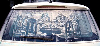 "Perros jugando al poker", versión