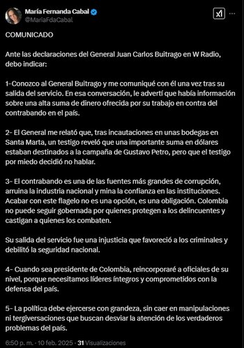 La senadora afirmó que las