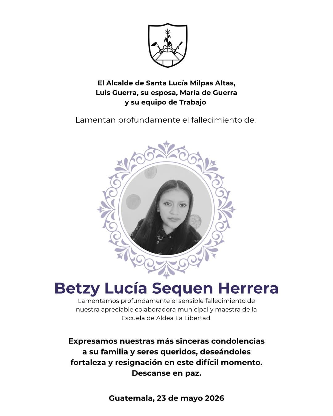 La maestra Betsy Lucía fue atacada mortalmente por dos presuntos vendedores de pan en su propia vivienda. (Foto cortesía)
