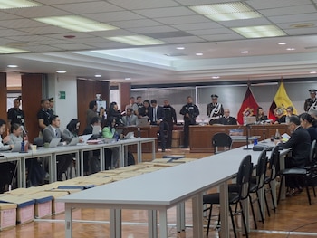 La sala de audiencia en la Corte Nacional de Justicia. (X/ La Fuente-Periodismo de Investigación)