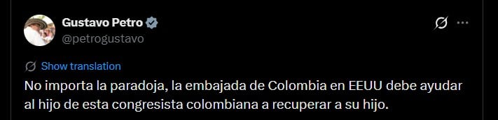 El presidente Gustavo Petro subrayó la obligación consular de ayudar a todos los colombianos, sin considerar afinidades políticas ni posiciones partidistas - crédito @petrogustavo/X