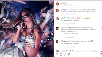 Karol G agradeció a su equipo y artistas invitados tras su actuación, que suma millones de visualizaciones en redes sociales - crédito @karolg / Instagram