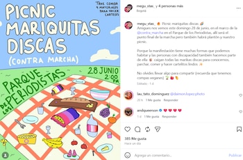 La contramarcha busca mantener el enfoque político y conmemorativo de la fecha fuera de agendas institucionales y empresariales - crédito megu_stas_ / Instagram