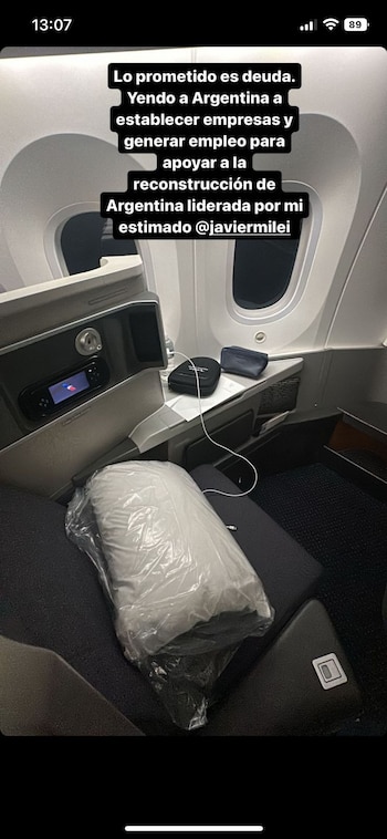 El posteo de su regreso