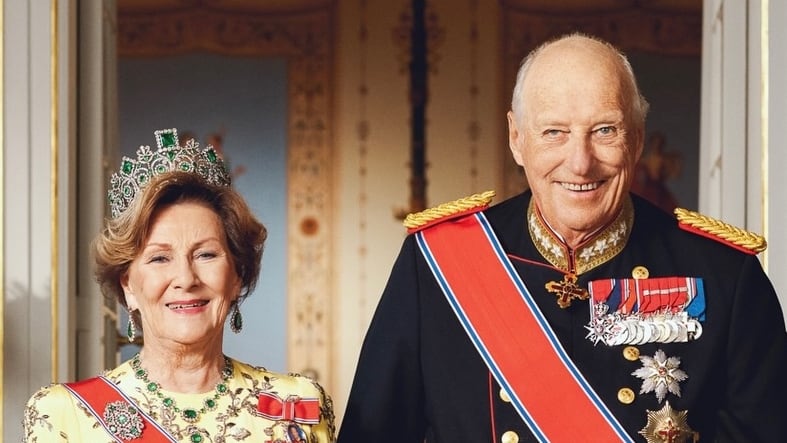 Retrato oficial de los reyes Harald y Sonia de Noruega. (Casa Real Noruega)