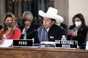 Pedro Castillo en la Celac.