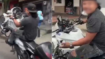 Video viral en Cali: hombre conduce moto de Movilidad sin casco y realiza maniobras peligrosas en vía pública