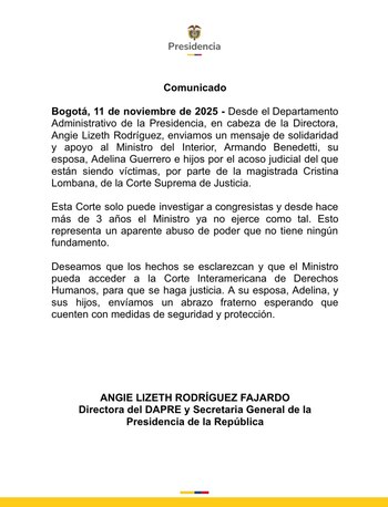 Comunicado oficial del Dapre sobre