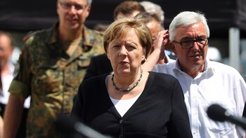 Angela Merkel asistió al lugar