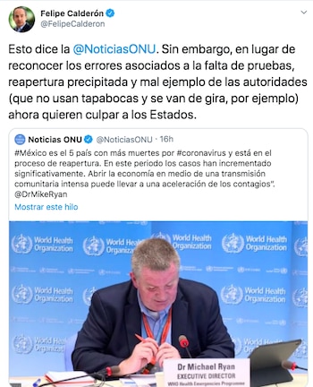 El ex mandatario criticó la