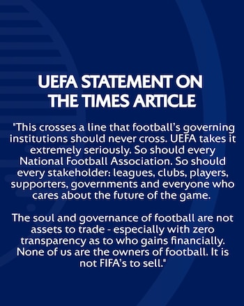 El mensaje de la UEFA tras los informes sobre FIFA