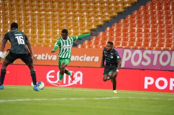 Marlos Moreno es uno de los jugadores destacados de Atlético Nacional en el partido ante Deportivo Cali - crédito Atlético Nacional