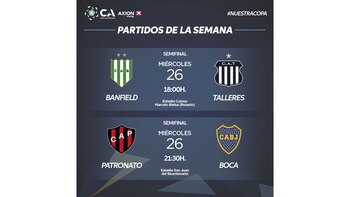 Programación de las semifinales de