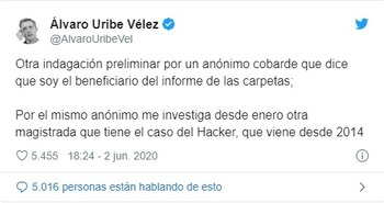 El Supremo de Colombia abre indagatoria preliminar contra Uribe por caso de perfilamientos Ejército.