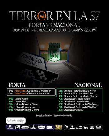 Boletería para el partido de