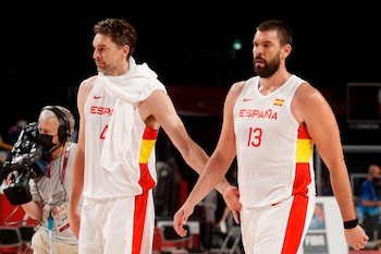Los pívots españoles Pau Gasol