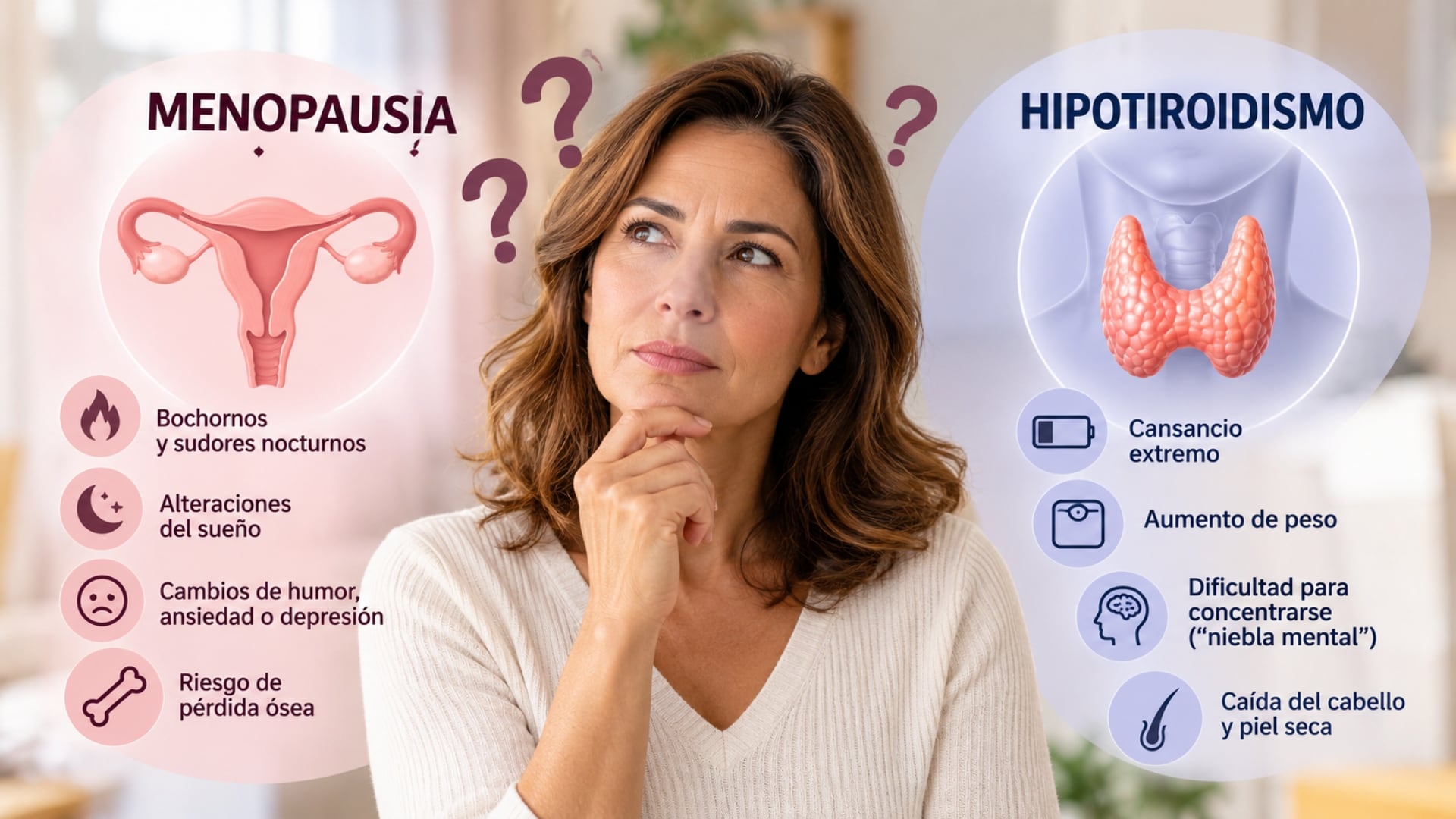 ¿Menopausia o hipotiroidismo? Las señales que pueden confundirse y cómo identificarlas