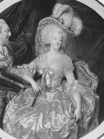 María Antonieta con sombrero con