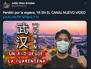 Colombiano en Wuhan