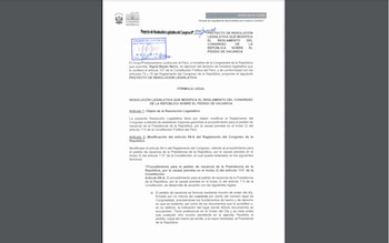 Congreso: presentan proyecto de ley