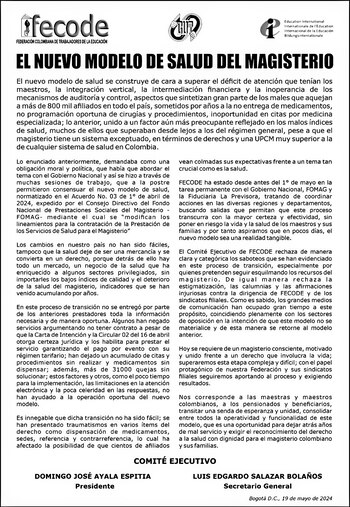 A través de un comunicado,