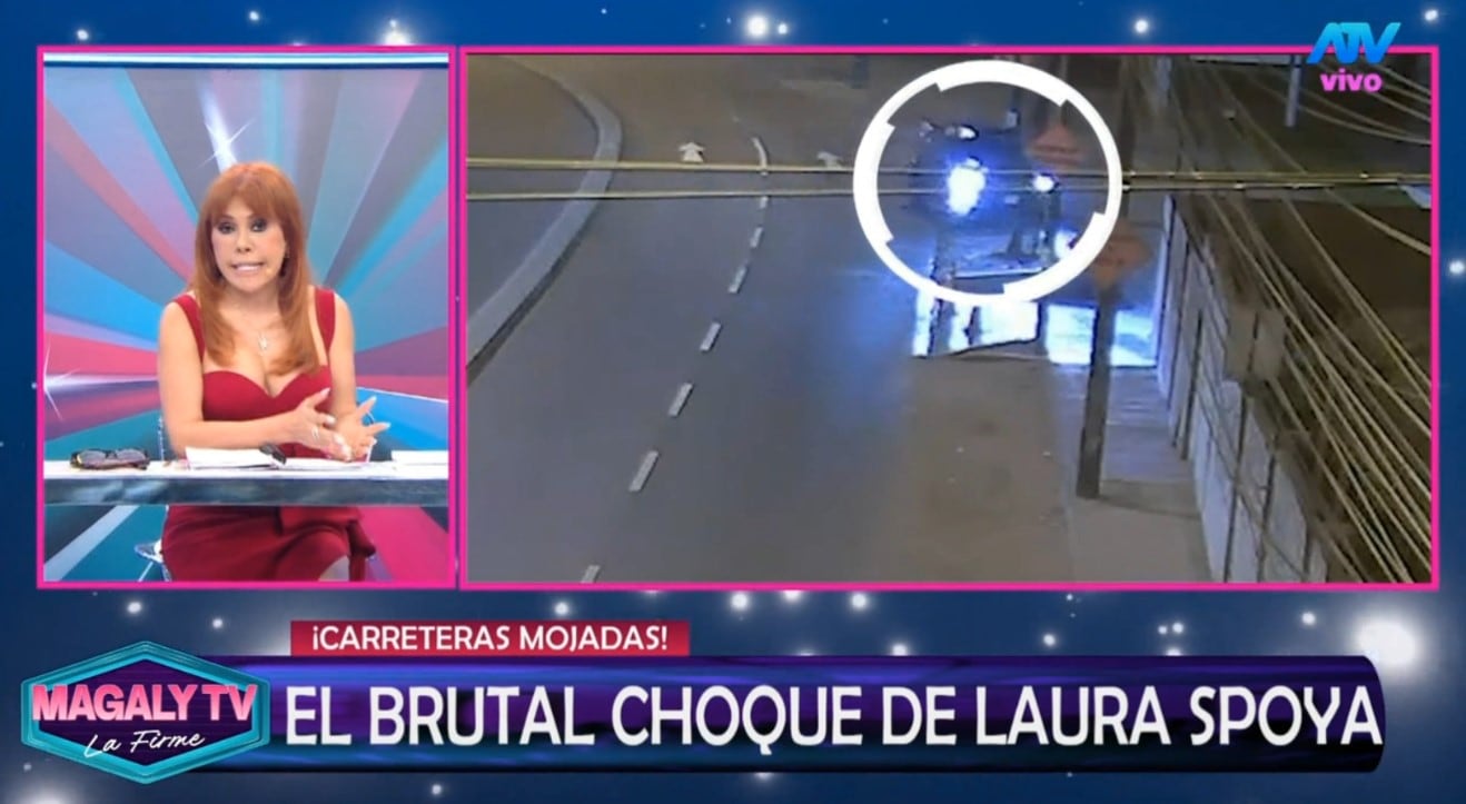 “Estoy viva, pero jodida de la columna”: Laura Spoya cuenta cómo ocurrió el choque. ATV / Magaly TV La Firme.