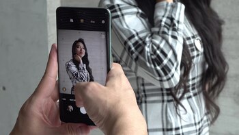 En comparación con el Samsung