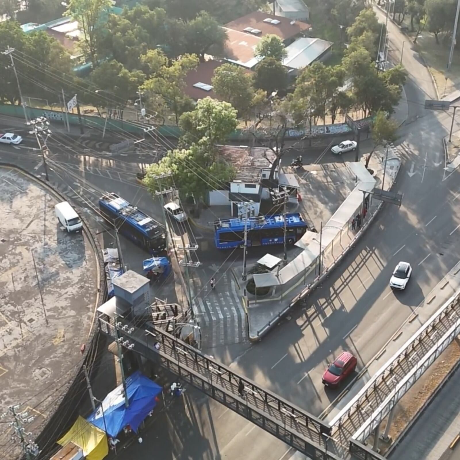 Así luce la estación Perisur de la Línea 4 del Cablebús en el inicio de las obras (Cortesía SNT Movilidad Urbana/ @SntVTC)