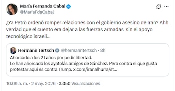 Condenou o congresso que o Presidente da República pretende alterar a Constituição Política de 1991 através de Iván Cepeda, candidato do Acordo Histórico - crédito @MariaFdaCabal/X