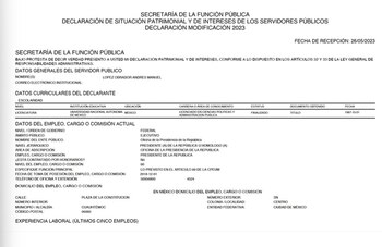 AMLO presentó su declaración patrimonial