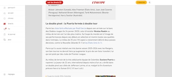 Gustavo Puerta fue incluido por el diario francés entre las revelaciones del Mundial 2026 tras consolidarse en la selección de Colombia-crédito L'Equipe