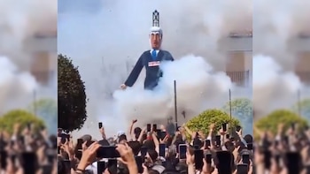 Israel sanciona a la representante española en Tel Aviv por la quema de un muñeco de Netanyahu en Málaga